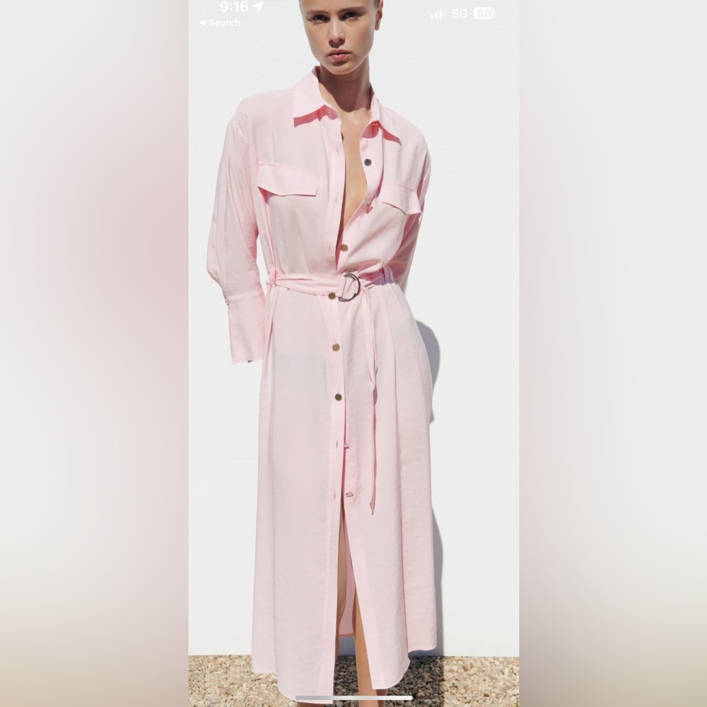 MIDI SHIRT DRESS - Picture 2 of 7